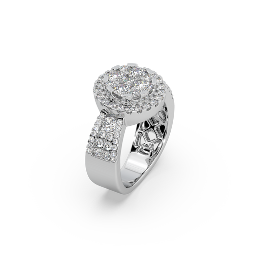 Captivating 925 Silver Moissanite Studded Ladies Ring For Her
