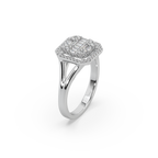 Wonderful 925 Silver And Round Diamond Studded Ladies Ring For Her