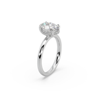 Exclusive 925 Silver 3.42 CT Owal Diamond Studded Ladies Ring For Her