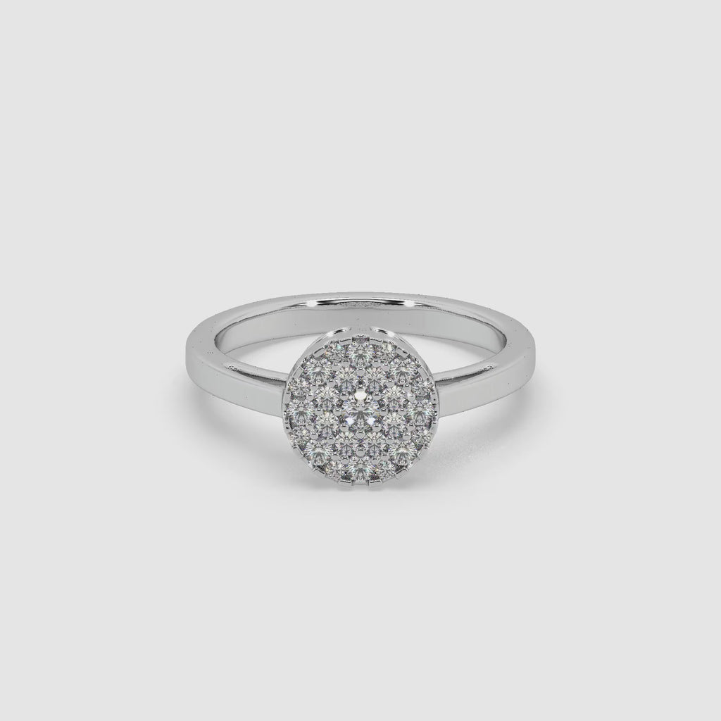Guru Jewel's Diamond Studded Exclusive Silver Ring For Her