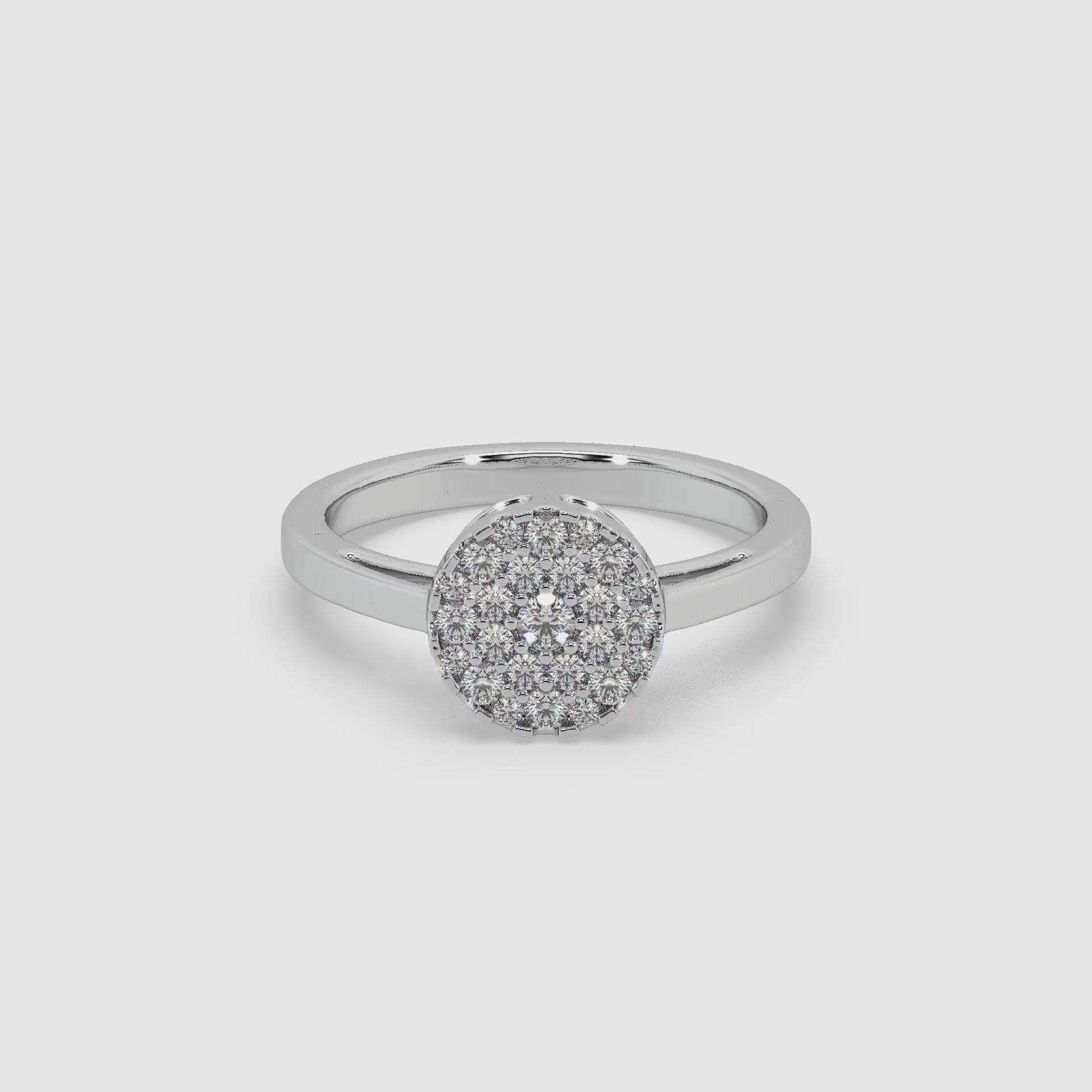 Guru Jewel's Diamond Studded Exclusive Silver Ring For Her
