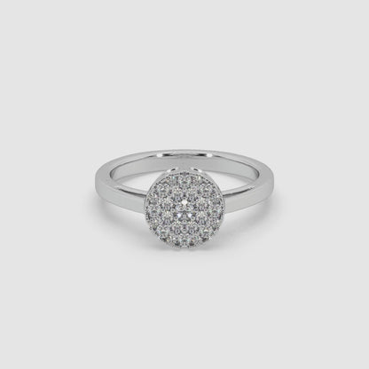 Guru Jewel's Diamond Studded Exclusive Silver Ring For Her