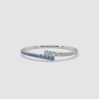Guru Jewel's Round Solitaire Studded Stunning Silver Bracelet For Her