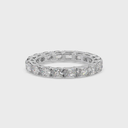 Exclusive Eternity Band 925 Silver Moissanite Studded Ladies Ring For Her