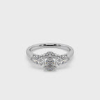 Fabulous 925 Silver Fancy Cut Fancy Diamond Studded Trending Ladies Ring For Her