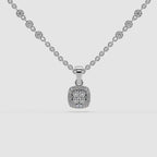 Guru Jewel's Impressive Diamond Studded Silver Only Pendent For Her