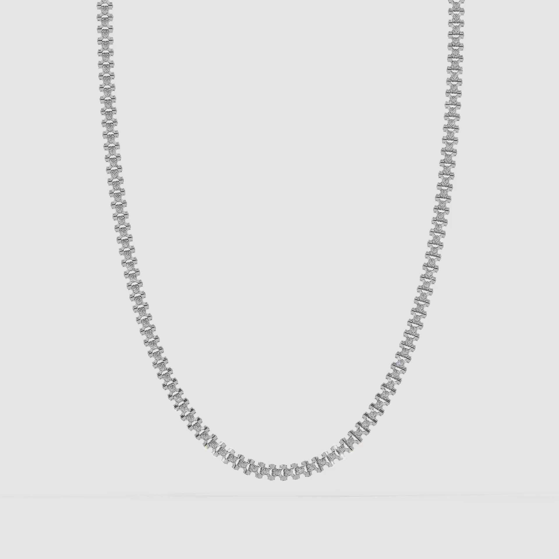 Guru Jewel's Astonishing Round Diamond Studded Silver String For Him
