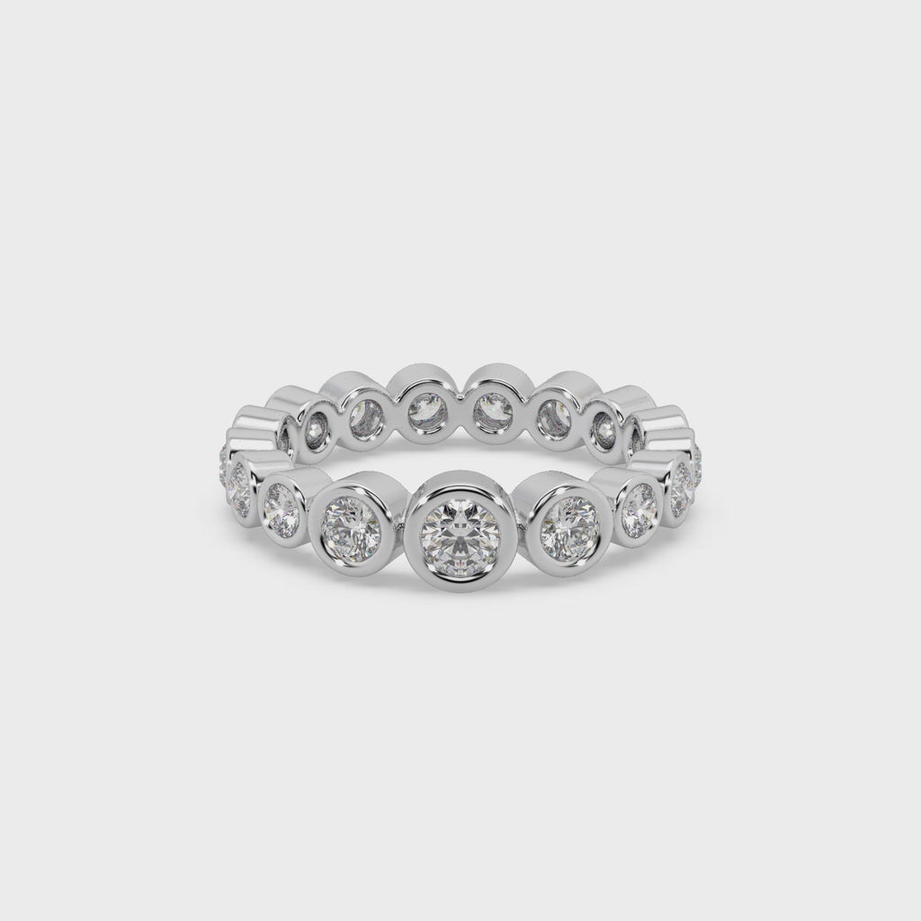Beauteous Attractive 925 Silver And Round Diamond Studded Ladies Ring For Her