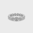 Beauteous Attractive 925 Silver And Round Diamond Studded Ladies Ring For Her