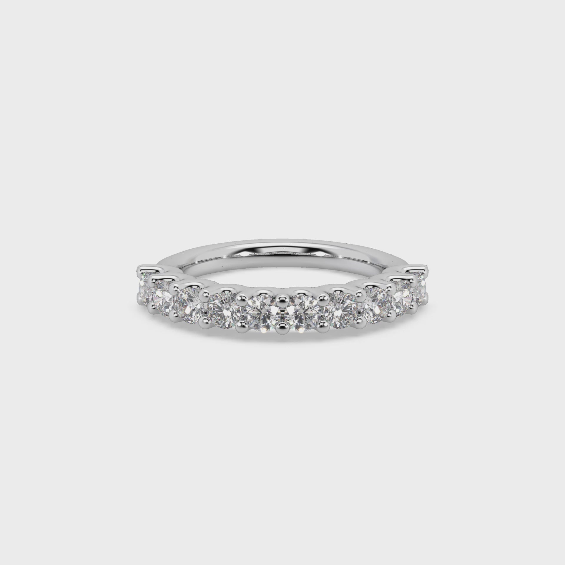 Classic Eternity 925 Silver And Diamond Studded Ladies Ring For Her