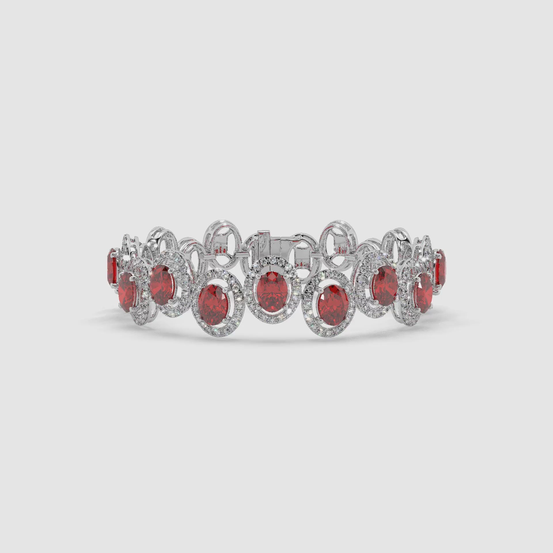 Guru Jewel's Round And Fancy Oval Diamond Studded Beauteous Bracelet For Her