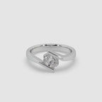 Classic Oval 0.83 CT Solitaire 925 Silver Ladies Ring For Her
