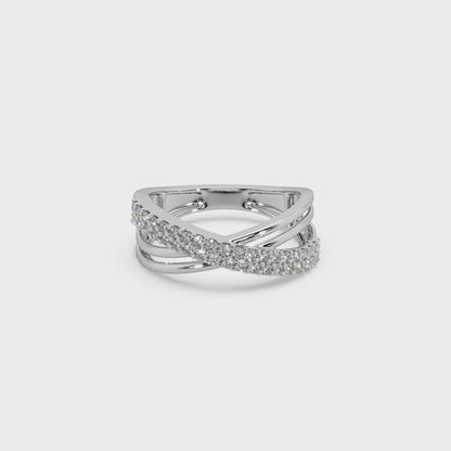 Attractive Silver 925 Moissanite Studded Ladies Ring For Her