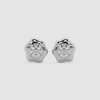 Guru Jewel's Round Solitaire Studded Fancy Shape Earrings For Her