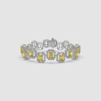 Guru Jewel's Round And Fancy Emerald Diamond Studded Attractive Bracelet For Her