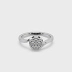 Captivating 925 Silver And Round Diamond Studded Ladies Ring For Her