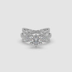 Guru Jewel's Round Solitaire Studded Impressive Silver Ring For Her
