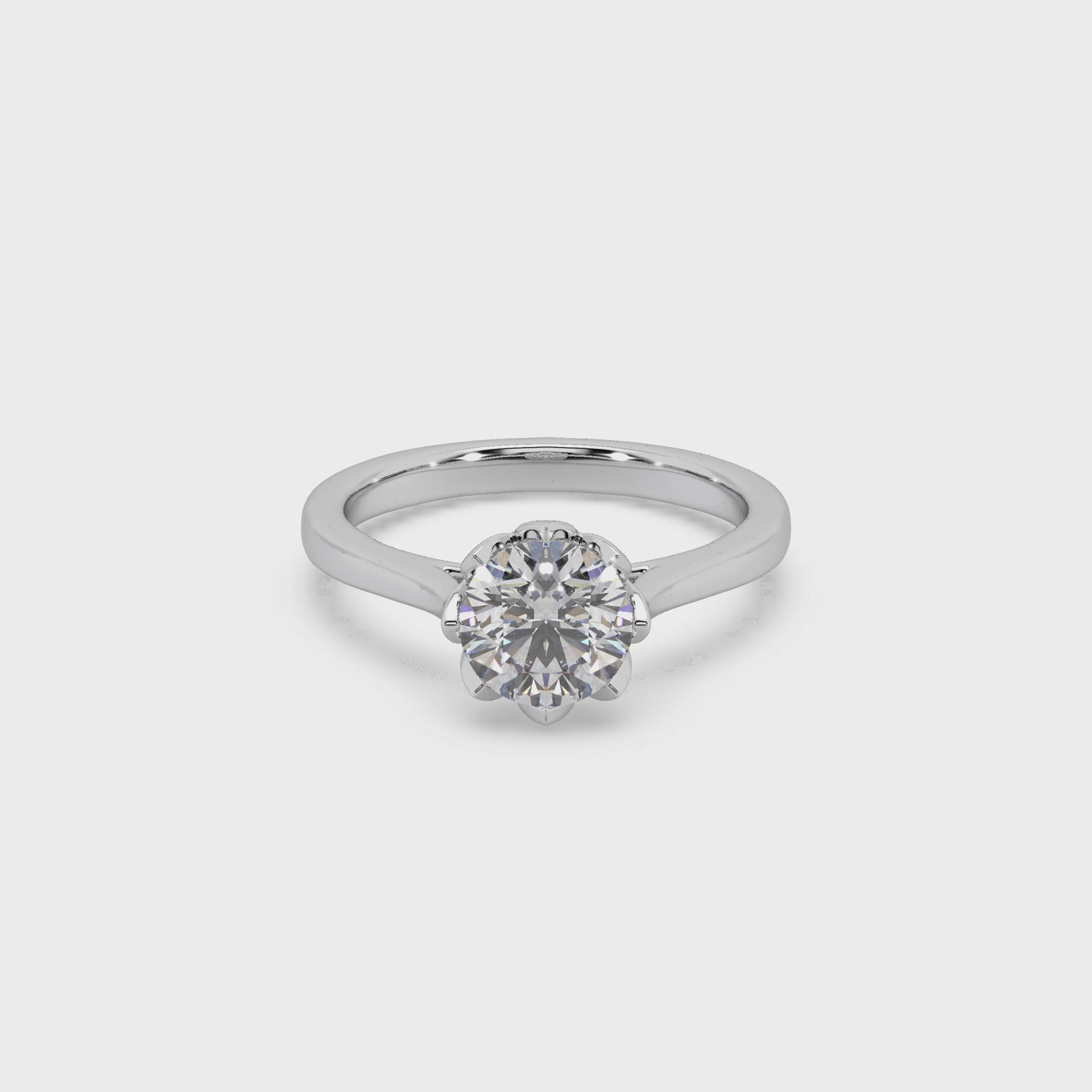 Beautiful 925 Silver Solitaire Studded Ladies Ring For Her