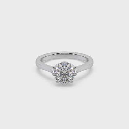 Beautiful 925 Silver Solitaire Moissanite Ladies Ring For Her