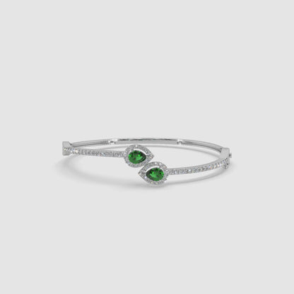 Guru Jewel's Round And Pear Fancy Diamond Studded Bracelet For Her