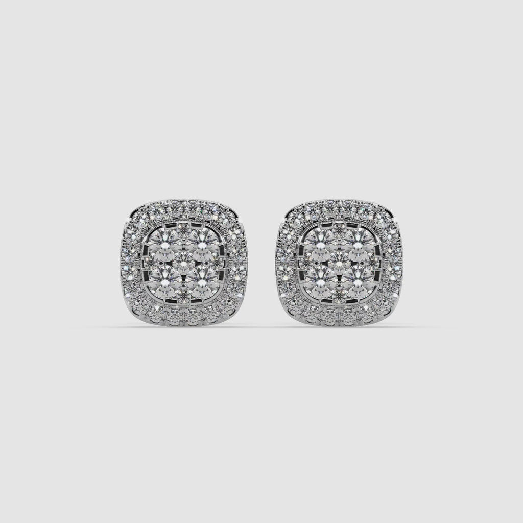 Guru Jewel's Fabulous Diamond Studded Silver Earrings For Her