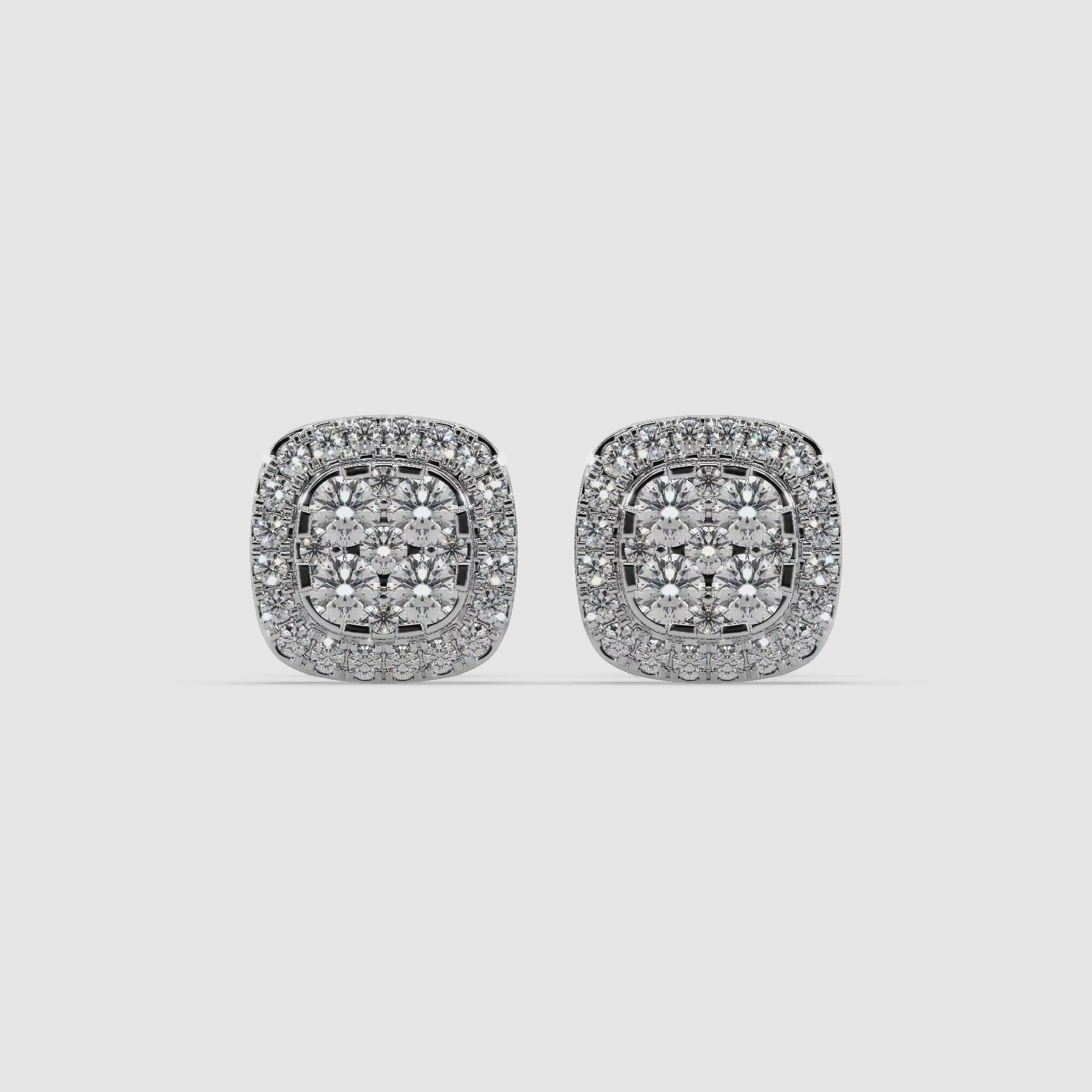 Guru Jewel's Fabulous Diamond Studded Silver Earrings For Her