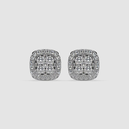 Guru Jewel's Fabulous Diamond Studded Silver Earrings For Her