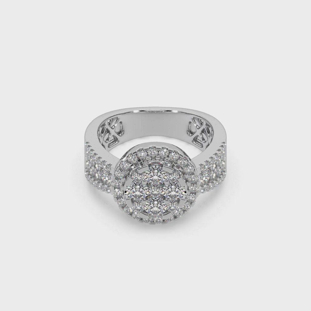Captivating 925 Silver And Diamond Studded Ladies Ring For Her