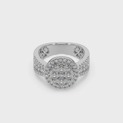 Captivating 925 Silver And Diamond Studded Ladies Ring For Her