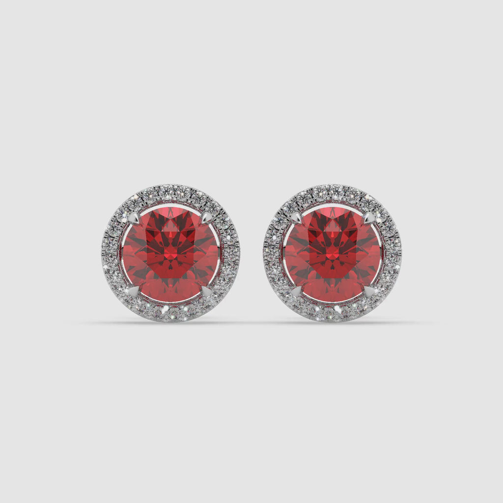 Guru Jewel's Round Solitaire Diamond Earrings For Her