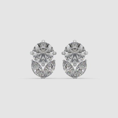 Guru Jewel's Round And Marquise Studded Earrings For Her