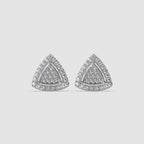 Guru Jewel's Beauteous Silver And Diamond Studded Earrings For Her