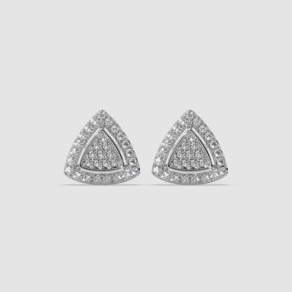 Guru Jewel's Moissanite Studded Silver Earings For Her