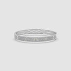 Guru Jewel's Round Diamond Studded Exclusive Silver Bracelet For Her