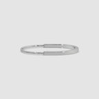 Guru Jewel's Stunning Design With Round Diamond Studded Silver Bracelet For Her