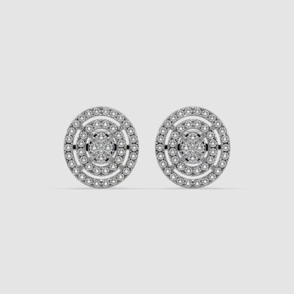 Guru Jewel's Impressive Diamond Studded Silver Earrings For Her