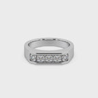 3.8mm Round Channel Round Diamond Gents Ring For Him