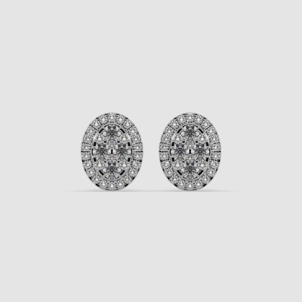 Guru Jewel's Unique Diamond Studded Silver Earrings For Her