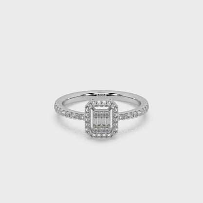 Beautifull 925 Silver Moissianite Studded  Ladies Ring For Her