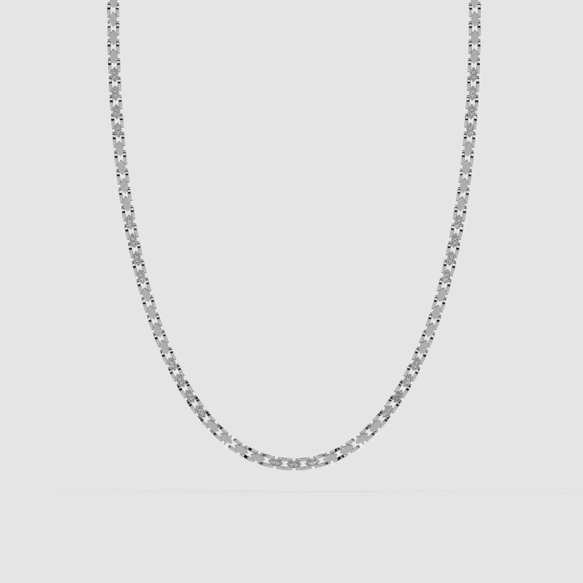 Guru Jewel's Exclusive Round Diamond Studded Silver String For Him