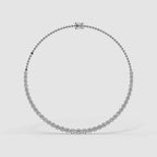 Guru Jewel's Round Solitaire Diamond Studded Silver String Necklace For Her