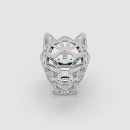 Guru Jewel's Fascinating Panther Style Silver Ring For Him