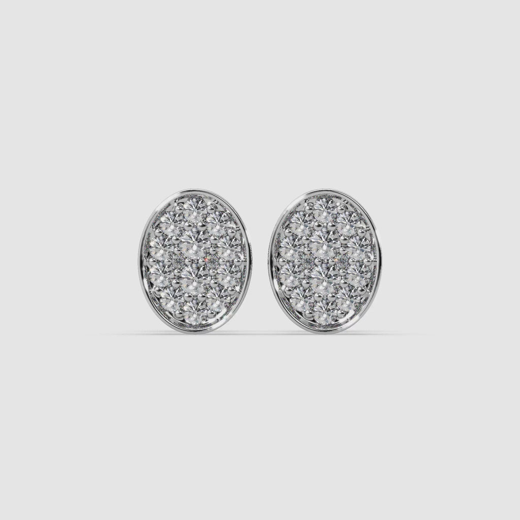 Guru Jewel's Round Studded Oval Shape Earrings For Her