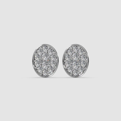 Guru Jewel's Round Studded Oval Shape Earrings For Her