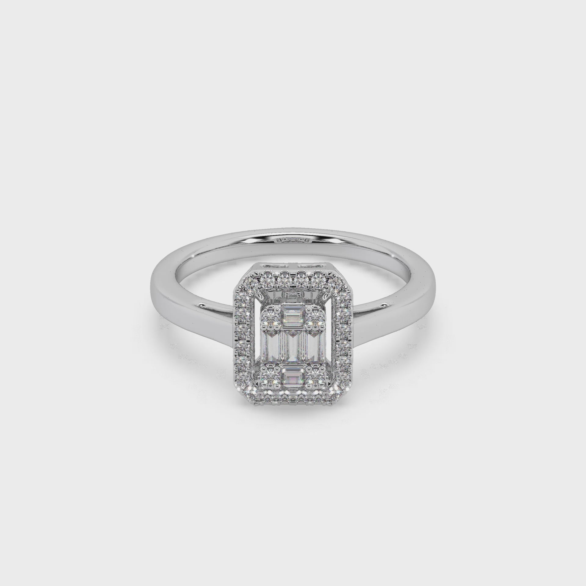 Devastating 925 Silver And Round Diamond Studded Ladies Ring For Her