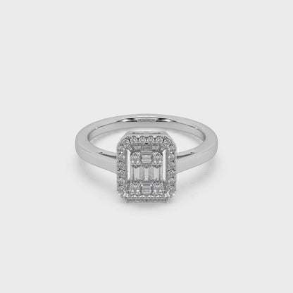 Devastating 925 Silver Moissanite Studded Ladies Ring For Her