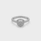 Guru Jewel's Round Diamond Studded Astonishing Silver Ring For her