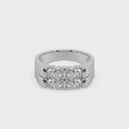 Astonishing Silver 925 Round Diamond Studded Gents Ring For Him