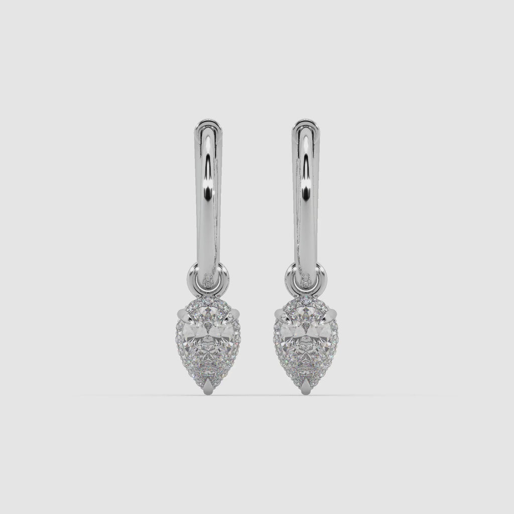 Guru Jewel's Fancy Diamond Studded Bali Style Silver Earrings For Her