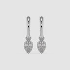 Guru Jewel's Fancy Diamond Studded Bali Style Silver Earrings For Her